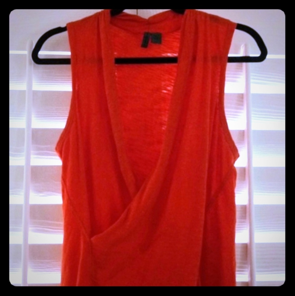 Anthropologie left of center sleeveless wrap top